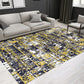 Bohemian Tribal Geometrisches Muster Teppich Orange und Gelb Polyester Teppich Waschbar Haustierfreundlich Rutschfester Teppich für Wohnzimmer