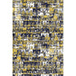 Bohemian Tribal Geometrisches Muster Teppich Orange und Gelb Polyester Teppich Waschbar Haustierfreundlich Rutschfester Teppich für Wohnzimmer