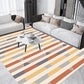 Bohemian Tribal Geometrisches Muster Teppich Orange und Gelb Polyester Teppich Waschbar Haustierfreundlich Rutschfester Teppich für Wohnzimmer