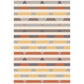 Bohemian Tribal Geometrisches Muster Teppich Orange und Gelb Polyester Teppich Waschbar Haustierfreundlich Rutschfester Teppich für Wohnzimmer