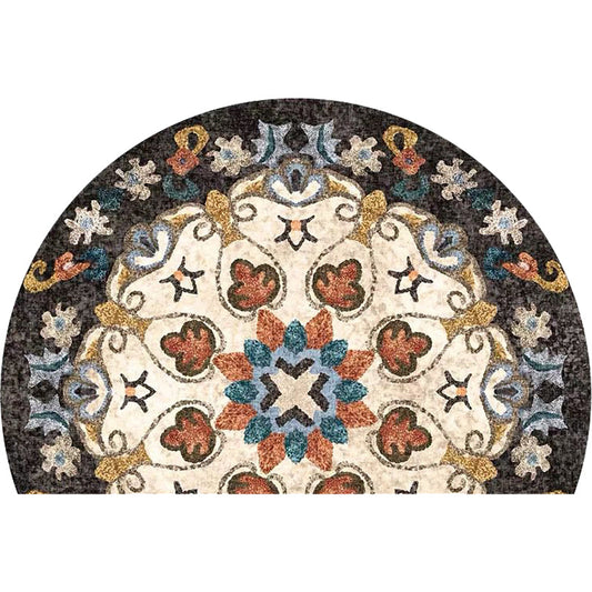 Frendorf | Bohemian Floral Pattern Teppich Multicolor Polyester Teppich Maschinenwaschbar Rutschfeste Rückseite Teppich für Wohnzimmer