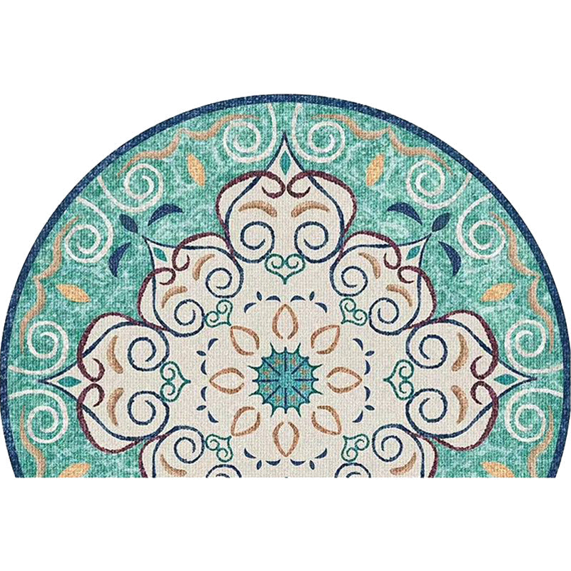 Frendorf | Bohemian Floral Pattern Teppich Multicolor Polyester Teppich Maschinenwaschbar Rutschfeste Rückseite Teppich für Wohnzimmer