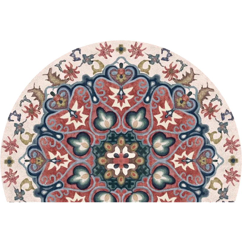 Frendorf | Bohemian Floral Pattern Teppich Multicolor Polyester Teppich Maschinenwaschbar Rutschfeste Rückseite Teppich für Wohnzimmer