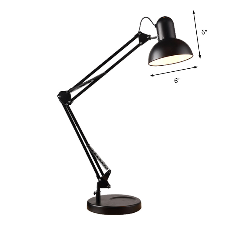 Dome Shade Task Desk Lamp Modernism Style Metall 1 Kopf Schlafzimmer Leselampe in Grün/Rot