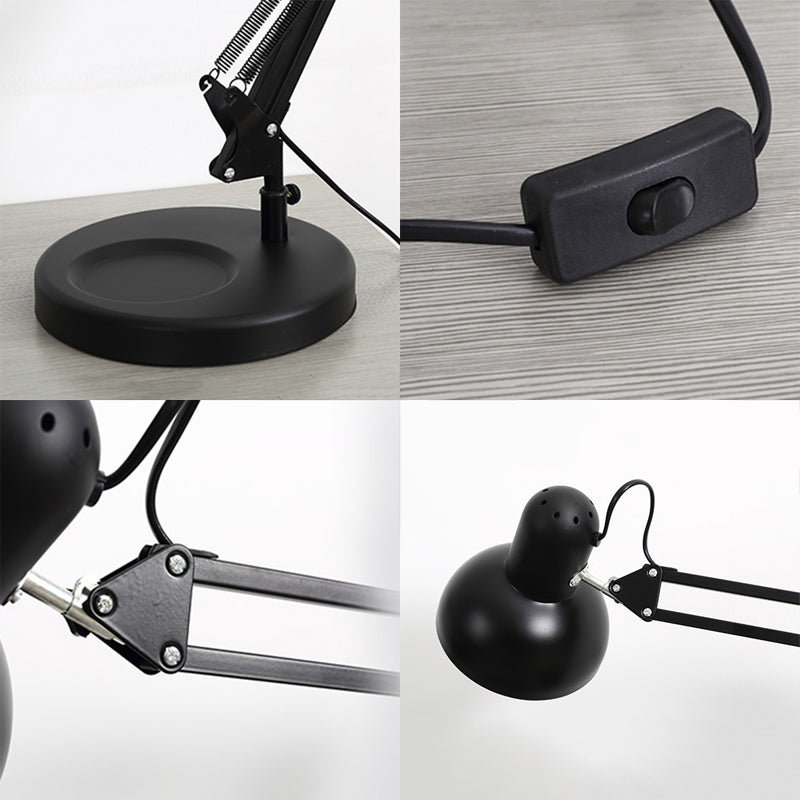 Dome Shade Task Desk Lamp Modernism Style Metall 1 Kopf Schlafzimmer Leselampe in Grün/Rot