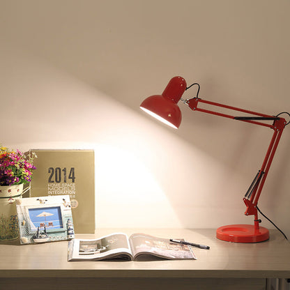Dome Shade Task Desk Lamp Modernism Style Metall 1 Kopf Schlafzimmer Leselampe in Grün/Rot