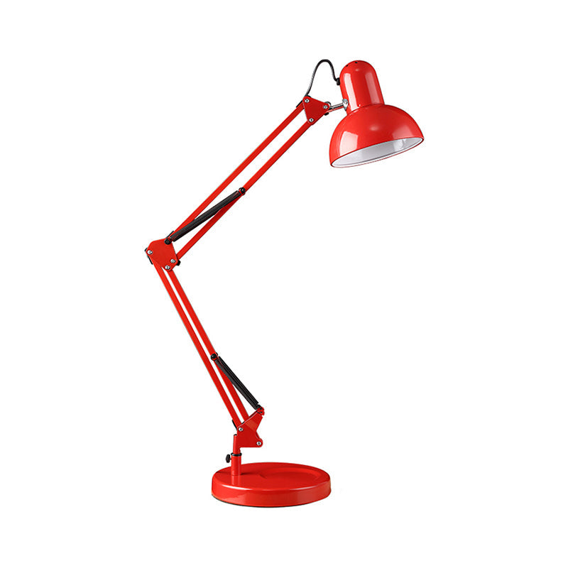 Dome Shade Task Desk Lamp Modernism Style Metall 1 Kopf Schlafzimmer Leselampe in Grün/Rot