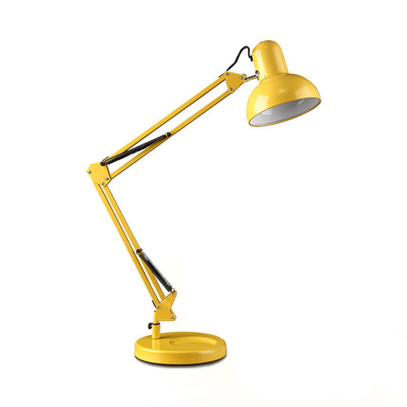 Dome Shade Task Desk Lamp Modernism Style Metall 1 Kopf Schlafzimmer Leselampe in Grün/Rot