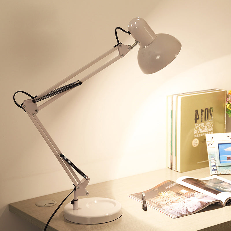 Dome Shade Task Desk Lamp Modernism Style Metall 1 Kopf Schlafzimmer Leselampe in Grün/Rot