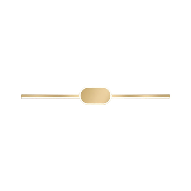 Frendorf | 16"/23.5"/31.5" W Lineares Wandlicht Einfacher Stil Metall LED Gold Wandmontierte Beleuchtungseinheit