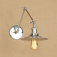 Frendorf | Vintage Stijlvolle Schotel Wandlamp 1 Licht Metaal Wandmontage Lamp met Slingerarm in Messing/Koper