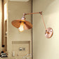 Frendorf | Vintage Stijlvolle Schotel Wandlamp 1 Licht Metaal Wandmontage Lamp met Slingerarm in Messing/Koper
