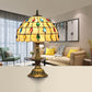 Frendorf | OpalGlow - Breite Muschelschale Tischlampe mit Tropfen Schmuck