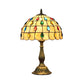 12"/8" breite Schalen-Schirm-Tischlampe mit Tropfen-Schmuck klassische Tiffany-Tischleuchte in Beige für Schlafzimmer