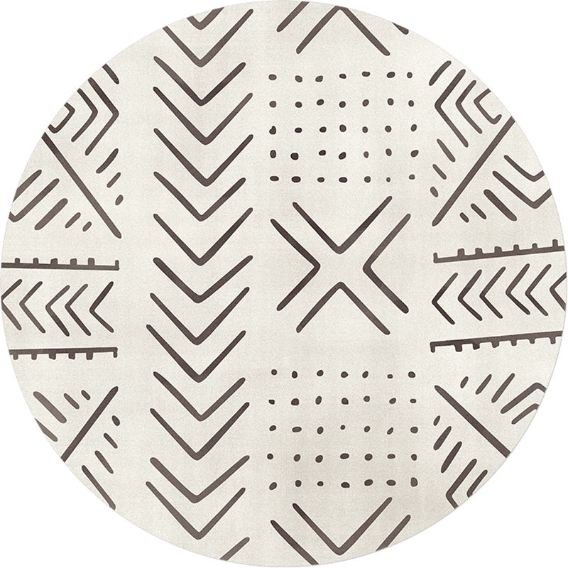 Frendorf | Geometrischer und gestreifter Musterteppich Polyester moderner Teppich waschbar rutschfest haustierfreundlicher Teppich für das Wohnzimmer