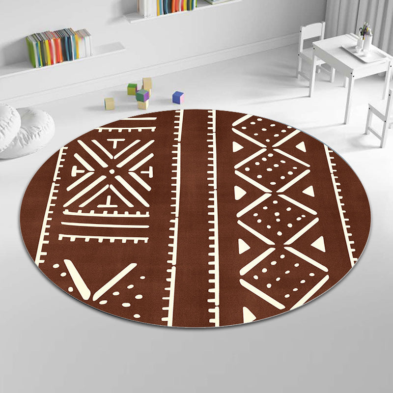 Frendorf | Geometrischer und gestreifter Musterteppich Polyester moderner Teppich waschbar rutschfest haustierfreundlicher Teppich für das Wohnzimmer