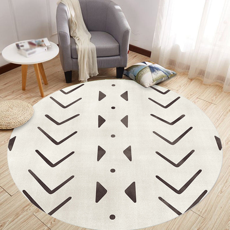 Frendorf | Geometrischer und gestreifter Musterteppich Polyester moderner Teppich waschbar rutschfest haustierfreundlicher Teppich für das Wohnzimmer