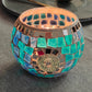 Frendorf Europäischer Retro Glas Mosaik Teelichthalter