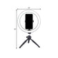 Frendorf | Kreis Make-Up Beleuchtung Modern Metall Handyhalter LED Fill Lampe in Schwarz mit Stativ Design