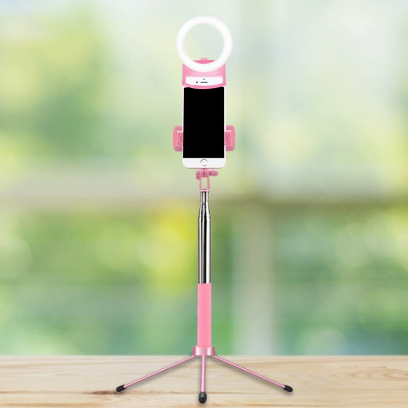 Ring Make-Up Lampe Zeitgenössisch Metall Handyhalter LED Fülllicht Flächenlicht in Pink