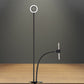 Frendorf | Metalen Ronde USB Spiegel Lamp Simpliciteit Zwart/Wit Afwerking Draagbare LED Vulfverlichting met Flexibele Arm