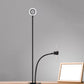 Frendorf | Metalen Ronde USB Spiegel Lamp Simpliciteit Zwart/Wit Afwerking Draagbare LED Vulfverlichting met Flexibele Arm