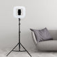 Frendorf | Metallisch Quadratische LED Füllblitzlampe Moderne Schwarze USB Make-up Lampe mit Stativhalterung