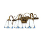 Frendorf | 2/3 Lichten Conische Wandlamp met Witte Glazen Shade Vintage Dubbele Vanity Lamp voor Badkamer