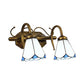 Frendorf | 2/3 Lichten Conische Wandlamp met Witte Glazen Shade Vintage Dubbele Vanity Lamp voor Badkamer