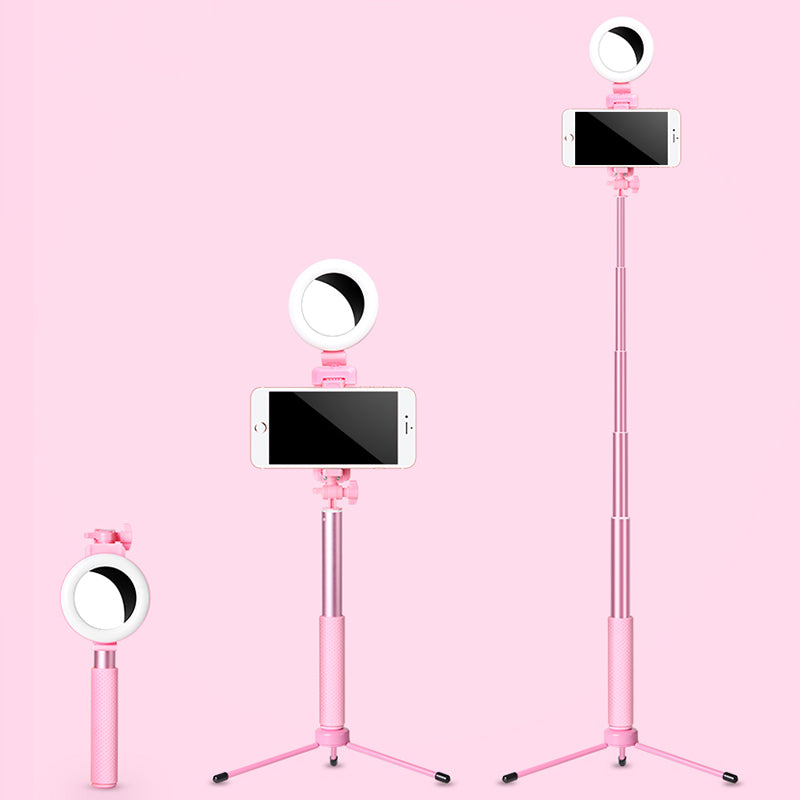 Frendorf | Modernist LED Spiegelbeleuchtung Pink Kreis USB Fülllampe mit Metallic-Schatten, Design für Handyhalter