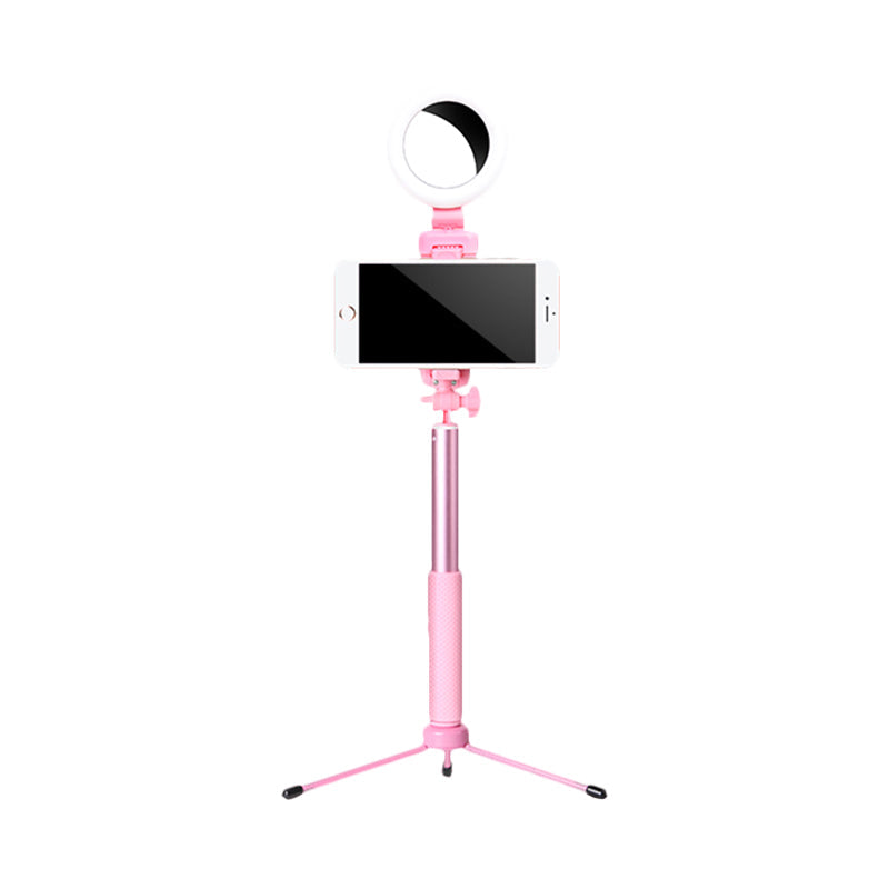 Frendorf | Modernist LED Spiegelbeleuchtung Pink Kreis USB Fülllampe mit Metallic-Schatten, Design für Handyhalter