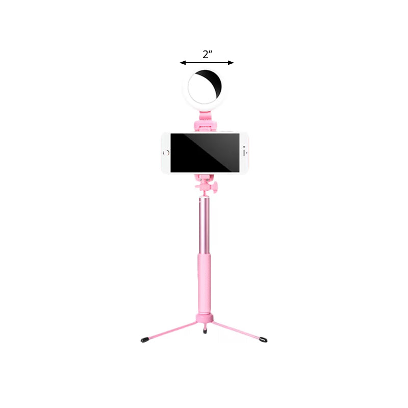 Frendorf | Modernist LED Spiegelbeleuchtung Pink Kreis USB Fülllampe mit Metallic-Schatten, Design für Handyhalter