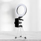Frendorf | Kreis Metallic Vanity Beleuchtung Moderner Stil Schwarz USB LED Fill Flash Licht mit Stativ Design