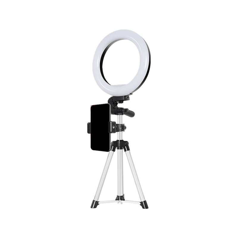 Frendorf | Kreis Metallic Vanity Beleuchtung Moderner Stil Schwarz USB LED Fill Flash Licht mit Stativ Design