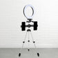 Frendorf | Kreis Metallic Vanity Beleuchtung Moderner Stil Schwarz USB LED Fill Flash Licht mit Stativ Design