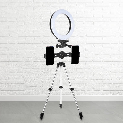 Frendorf | Kreis Metallic Vanity Beleuchtung Moderner Stil Schwarz USB LED Fill Flash Licht mit Stativ Design