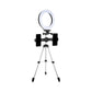 Frendorf | Kreis Metallic Vanity Beleuchtung Moderner Stil Schwarz USB LED Fill Flash Licht mit Stativ Design