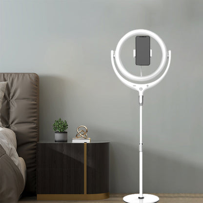Frendorf | Moderne LED-Spiegel Lampe Schwarz/Weiß Rotierbarer Ring USB Live Fülllampe mit Metallschirm
