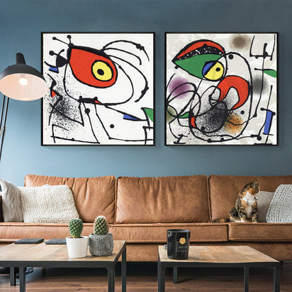 Frendorf | Surrealismus Illustration Abstrakte Leinwand Kunst Multicolored Zuhause Galerie Wand Dekor