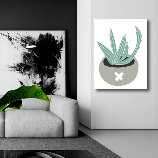 Frendorf | Bonsai Leinwand Wandkunst Nordisch Texturiertes Schlafzimmergemälde in Pastellfarbe, Mehrere Größen