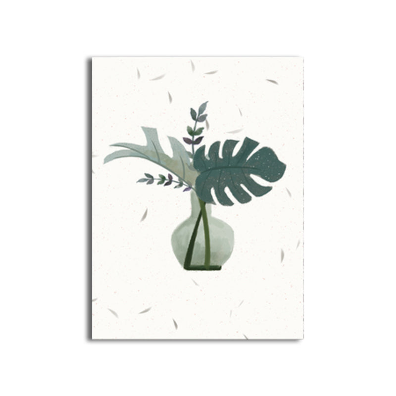 Frendorf | Botanische Anordnung Leinwand Nordic Style Texturiertes Wanddekor in sanften Farben für Zuhause