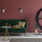 Frendorf | Vintage Style Grid Dome Wandlamp 1 Peertje Kunstglas Wandlamp met Gebogen Arm in Blauw voor Badkamer