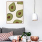 Frendorf | Grüne Illustration Avocado Leinwanddruck Obst Nordischer Texturierter Wandkunst für Mädchenzimmer