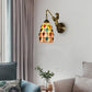 Frendorf | Verlängerte Wandmontage-Leuchte Tiffany Shell 1 Kopf Beige Wandleuchte mit Meerjungfrau-Platte
