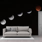 Ganzes Astronomie Wandverkleidung Wandbild Modern Vollständige Mondfinsternis Wandkunst in Schwarz