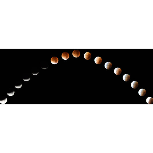 Ganzes Astronomie Wandverkleidung Wandbild Modern Vollständige Mondfinsternis Wandkunst in Schwarz
