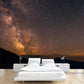 Ganznacht Berg Sternenhimmel Wandbild Schlafzimmer Sternenhimmel Wandverkleidung in Gelb-Schwarz, Größe Optional