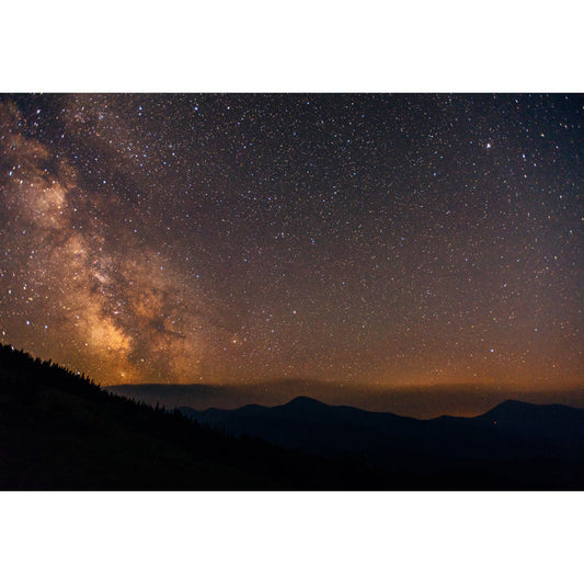 Ganznacht Berg Sternenhimmel Wandbild Schlafzimmer Sternenhimmel Wandverkleidung in Gelb-Schwarz, Größe Optional