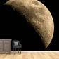 Realistische abnehmende Mond Wandmural für Kinderzimmer Astronomie Wandverkleidung, benutzerdefinierter Druck