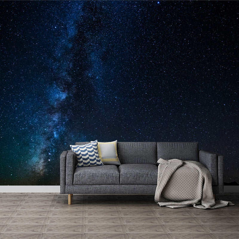 Frendorf | Schwarz-Blaue Sterne Ansicht Wandbild Fleckenbeständig Modernistische Schlafzimmer Wanddekoration, Vlies
